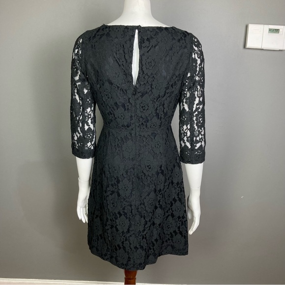 J. Crew Factory Dress size 4 lace faux wrap knee-length work event long sleeve - Picture 5 of 8